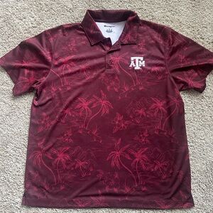Champion Texas A&M Aggies Maroon Tropical Polo Shirt - Men's Size Large